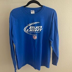Vintage NFL Bud Light official beer sponsor men’s long sleeve shirt